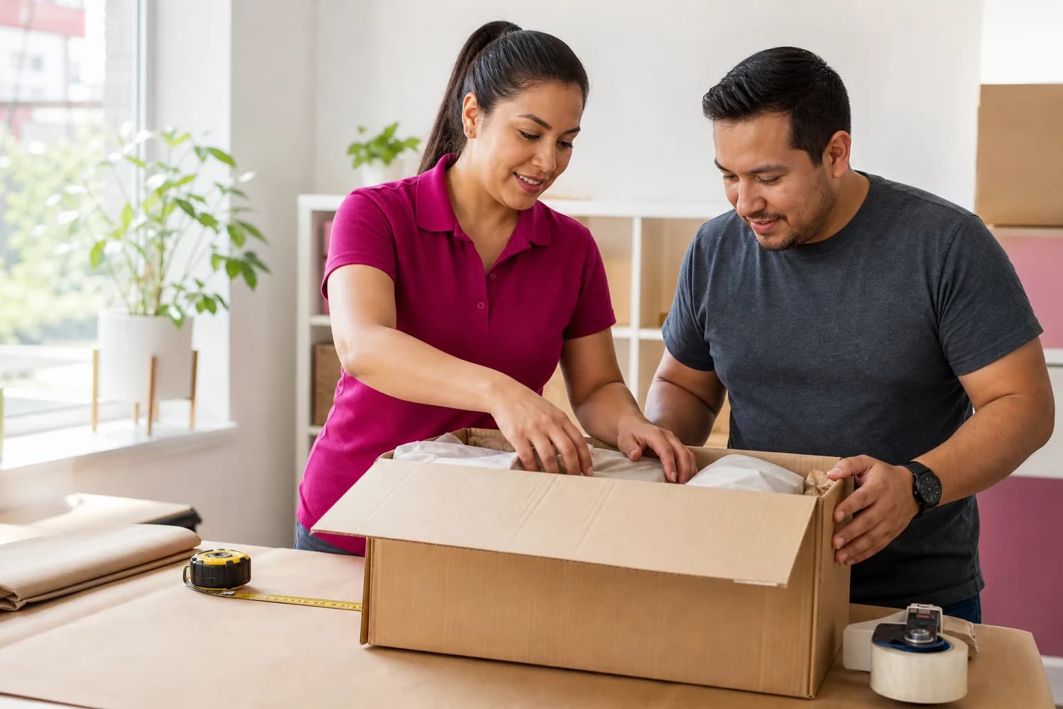 Atención personalizada durante la preparación de una caja
